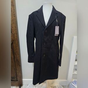 Michael Kors Mens Kavon Lined Wool Cashmere Coat NWT size 38 short Black